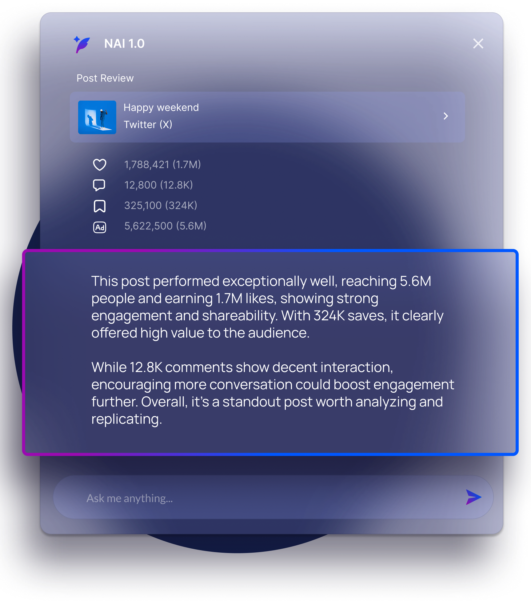 Hover Post Review Interface